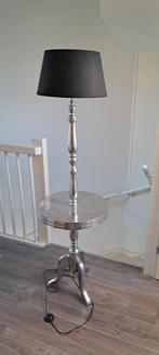 Mooie zilverkleurige lamp, Ophalen, Zo goed als nieuw, Metaal, 100 tot 150 cm