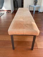 Eetkamerbank cognac, geschuurd leer, Huis en Inrichting, Banken | Bankstellen, Ophalen, Gebruikt, Minder dan 75 cm, 150 tot 200 cm