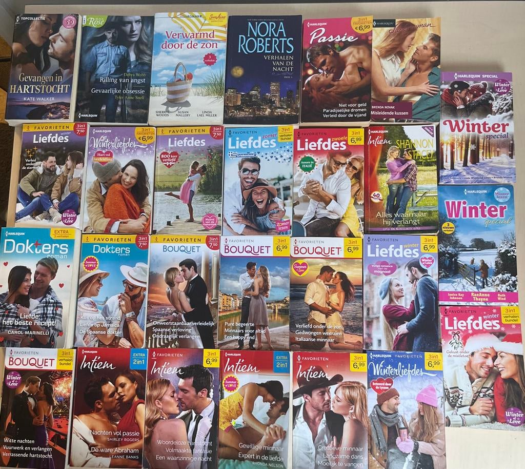 Grote collectie Harlequin romans, 75 verhalen, Ophalen of Verzenden, Zo goed als nieuw, Nederland