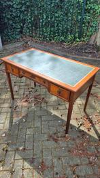 Prachtig Louis XVI bureau met groen lederen blad, Huis en Inrichting, Bureaus, Ophalen, Gebruikt, Hout, Bruin