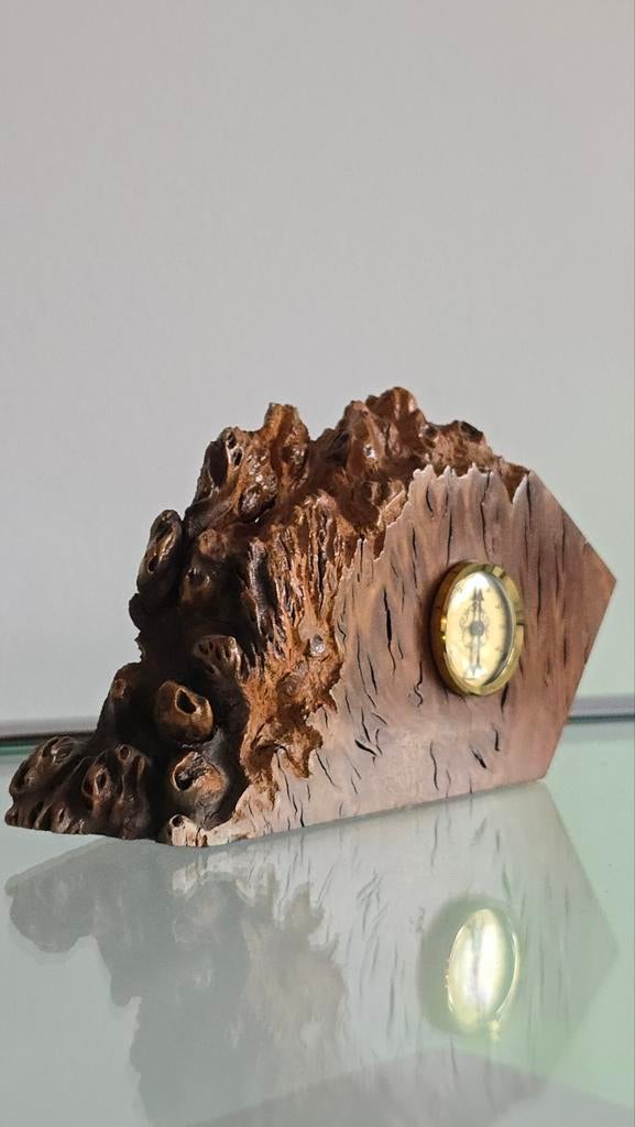 Unieke Vintage Jarrah Burl Thermometer - Australië, Huis en Inrichting, Ophalen of Verzenden, Gebruikt, Binnenthermometer