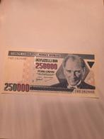 Turkse 250.000 Lira biljet - Mustafa Kemal Atatürk, Ophalen of Verzenden, Overige landen