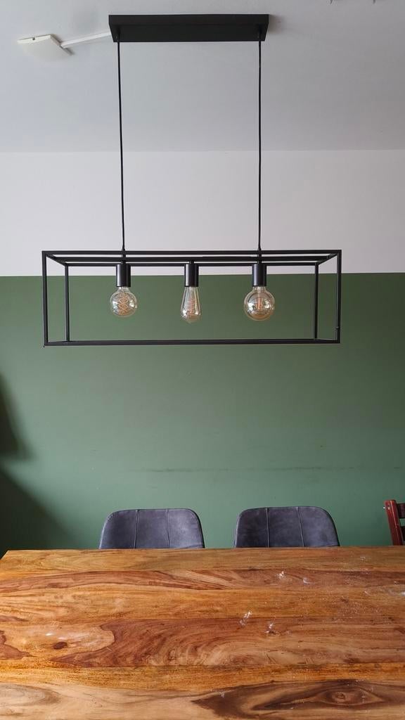 Industriële eettafel lamp, Huis en Inrichting, Lampen | Hanglampen, Ophalen, Gebruikt