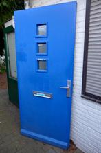 Zware hardhouten blauwe voordeur, Ophalen, Gebruikt, 80 tot 100 cm, Onbekend