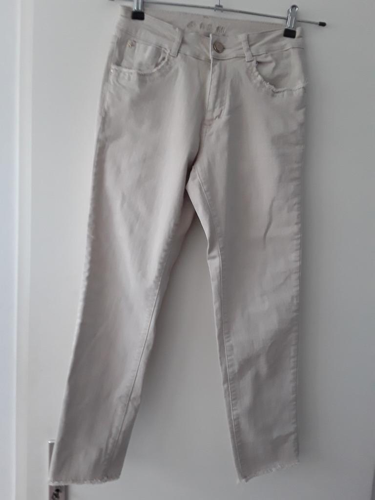 Broek jeans Parami 36 beige zand room, Beige, Ophalen of Verzenden, Zo goed als nieuw, Maat 36 (S)