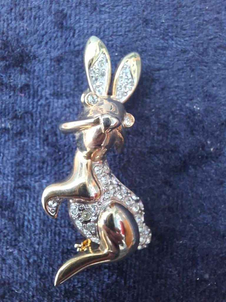 Paashaas  bunny strass, Sieraden, Tassen en Uiterlijk, Ophalen, Goud, Overige materialen