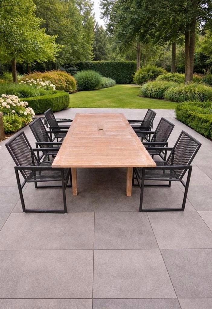 Borek / Jati Kebon Tuinset Loungeset, Tuin en Terras, Tuinsets en Loungesets, Zo goed als nieuw, Teakhout, Stoel, Ophalen