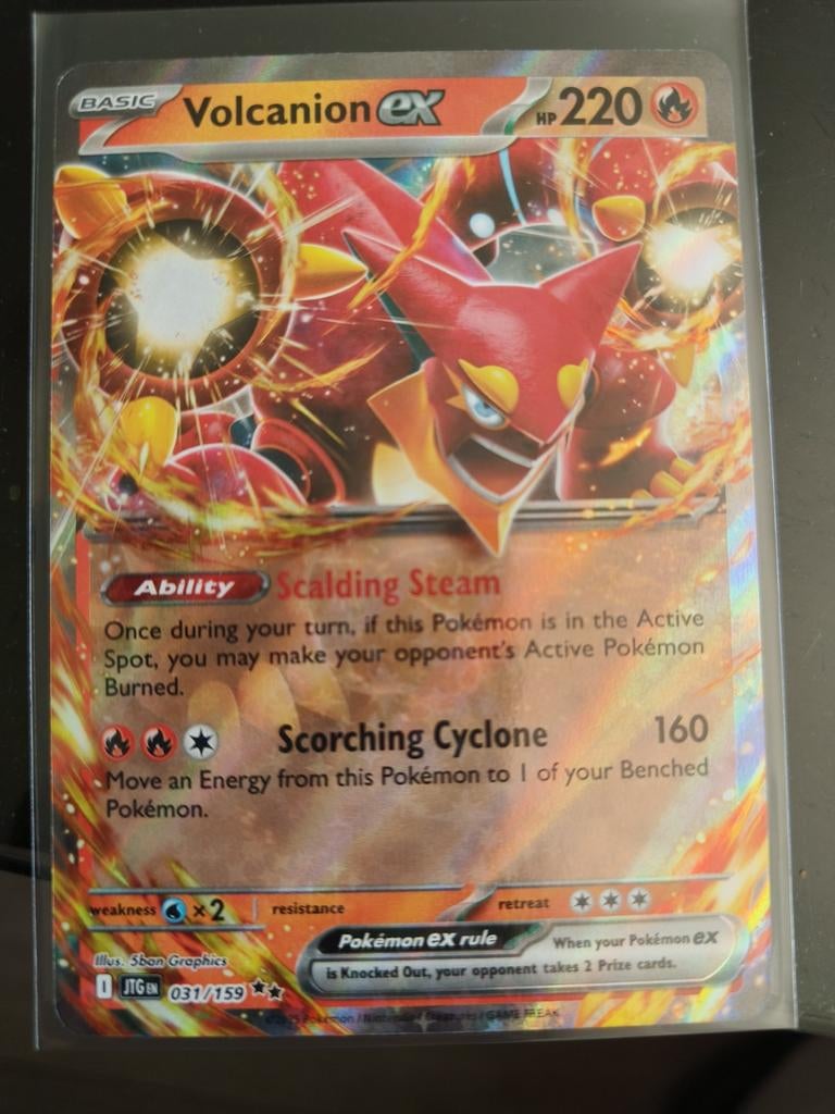 Volcanion EX (JTG) NM - Pokémon Kaart, Ophalen of Verzenden, Zo goed als nieuw, Losse kaart, Foil