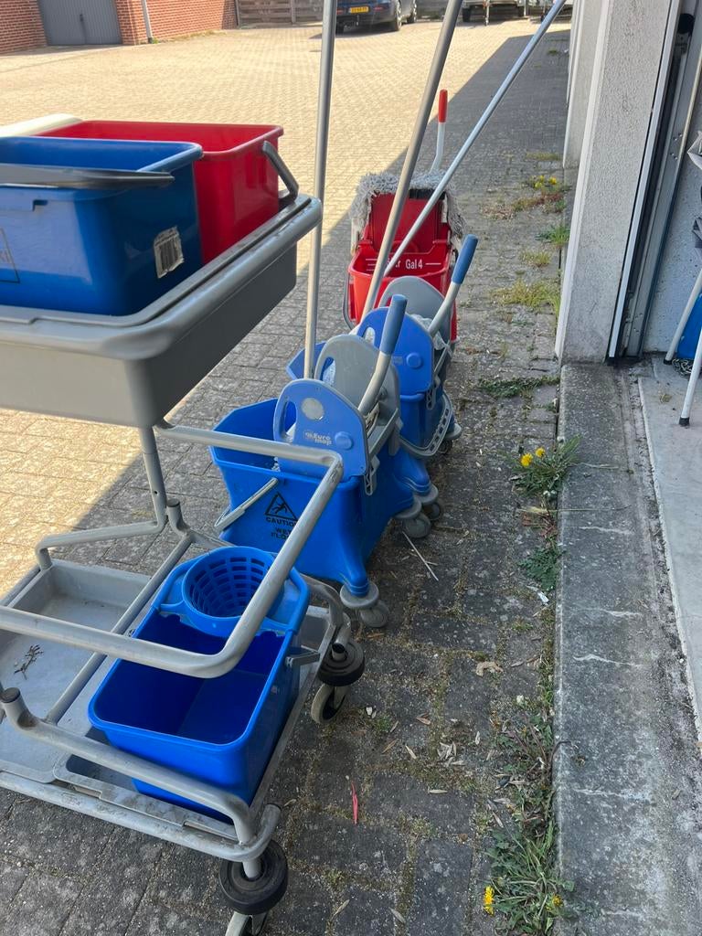 Mop karren en werkwagen, Ophalen, Gebruikt, Kunststof