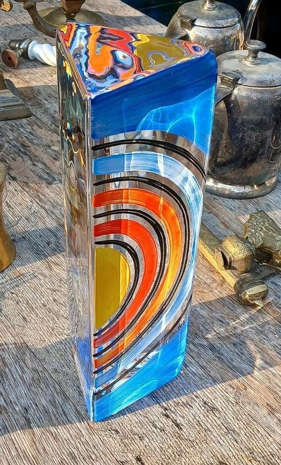 Unieke Kosta Boda Gesigneerde Glazen Kaleidoscoop sculptuur, Antiek en Kunst, Antiek | Glas en Kristal, Ophalen of Verzenden