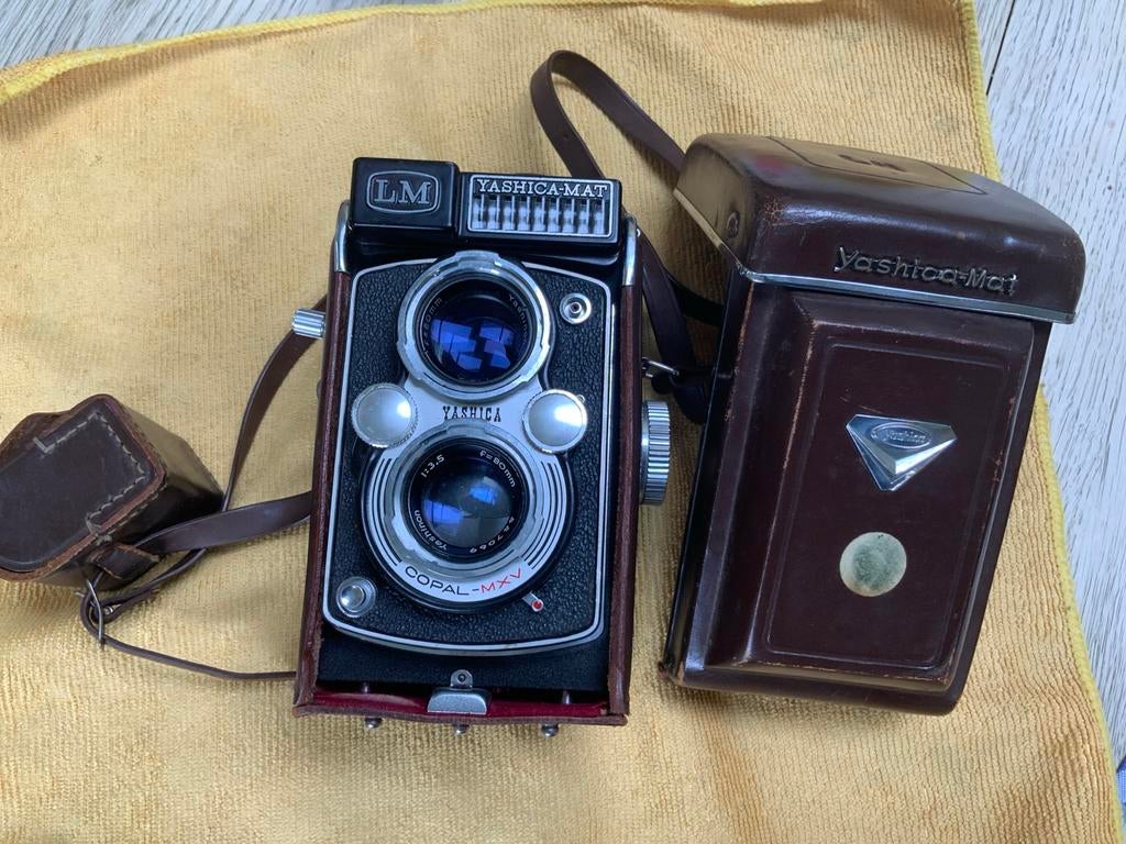 Yashica-Mat Copal-MXV 6x6 camera met leren tas, Ophalen of Verzenden, Gebruikt, Spiegelreflex, Overige Merken