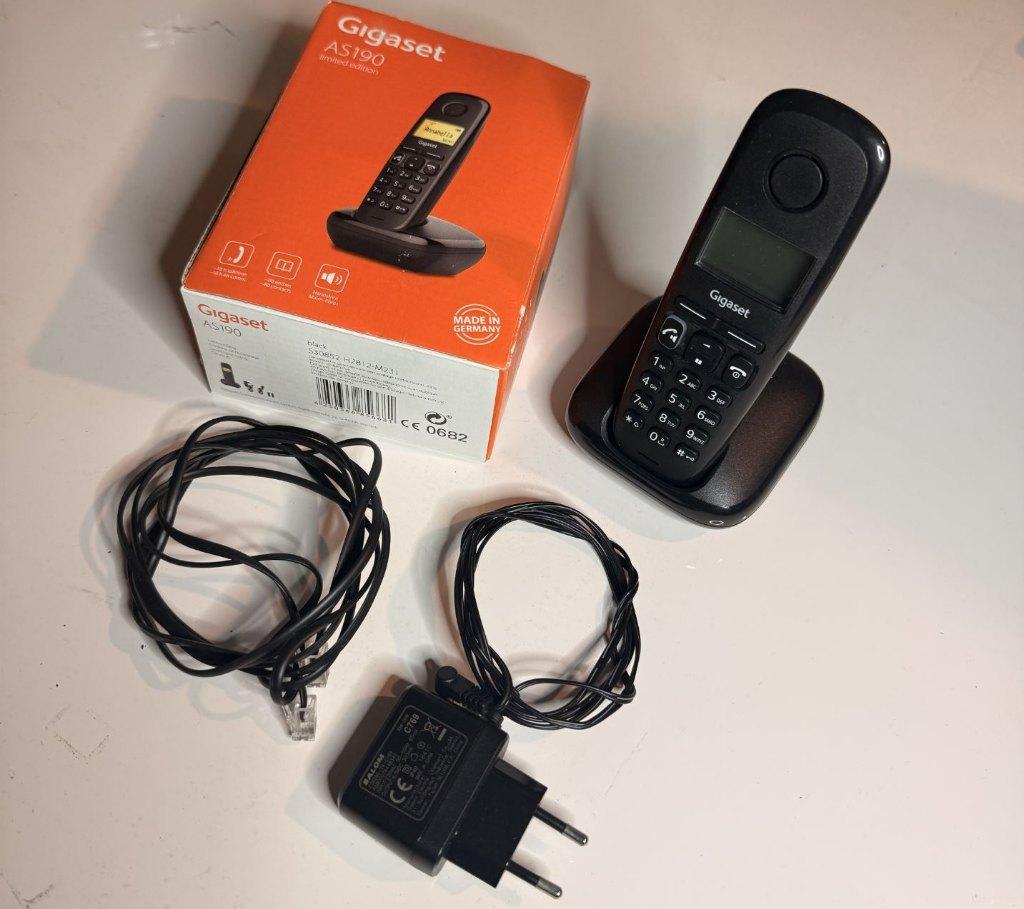 Gigaset AS190 – DECT Telefoon – Compleet in Doos, Ophalen of Verzenden, Gebruikt, 1 handset