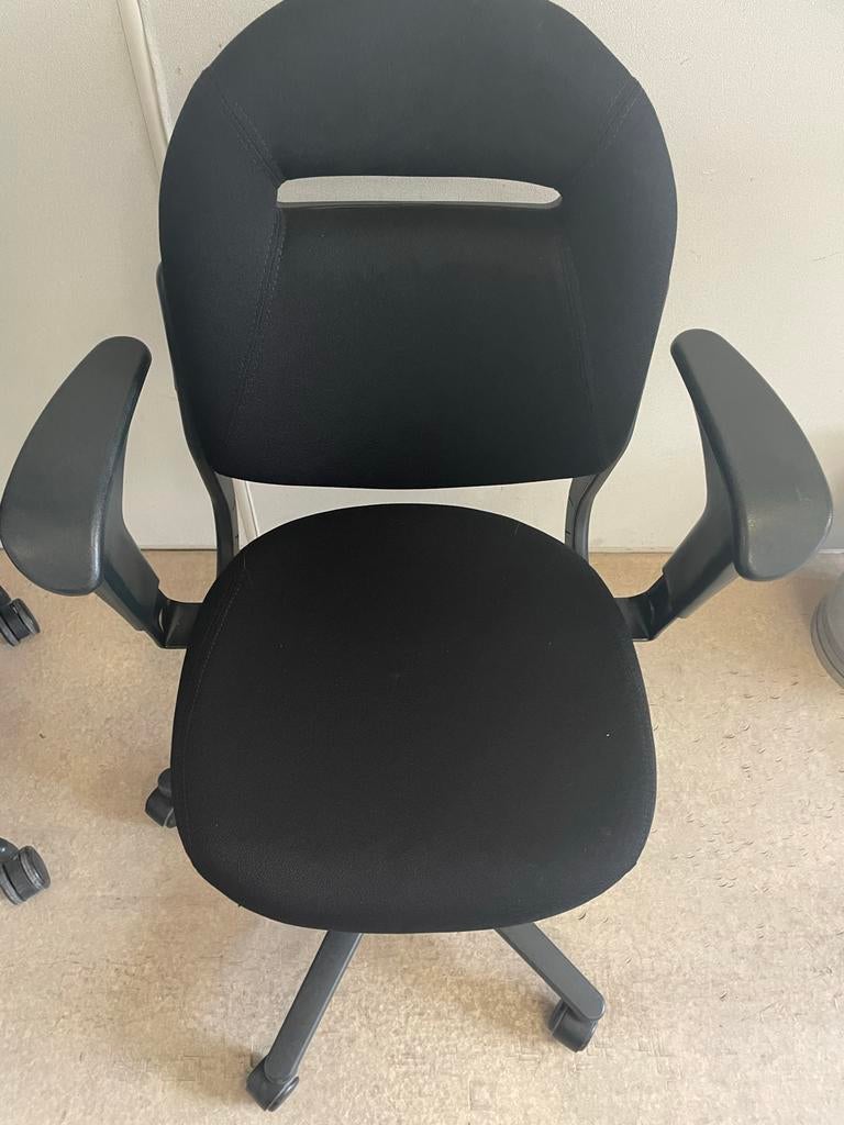 5 in hoogte verstelbare bureaustoelen - ook per stuk!, Zwart, Ophalen of Verzenden, Zo goed als nieuw, Bureaustoel
