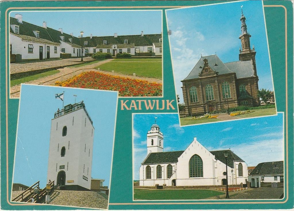KATWIJK Hofje Toren Kerken, Verzenden, 1980 tot heden, Gelopen, Zuid-Holland