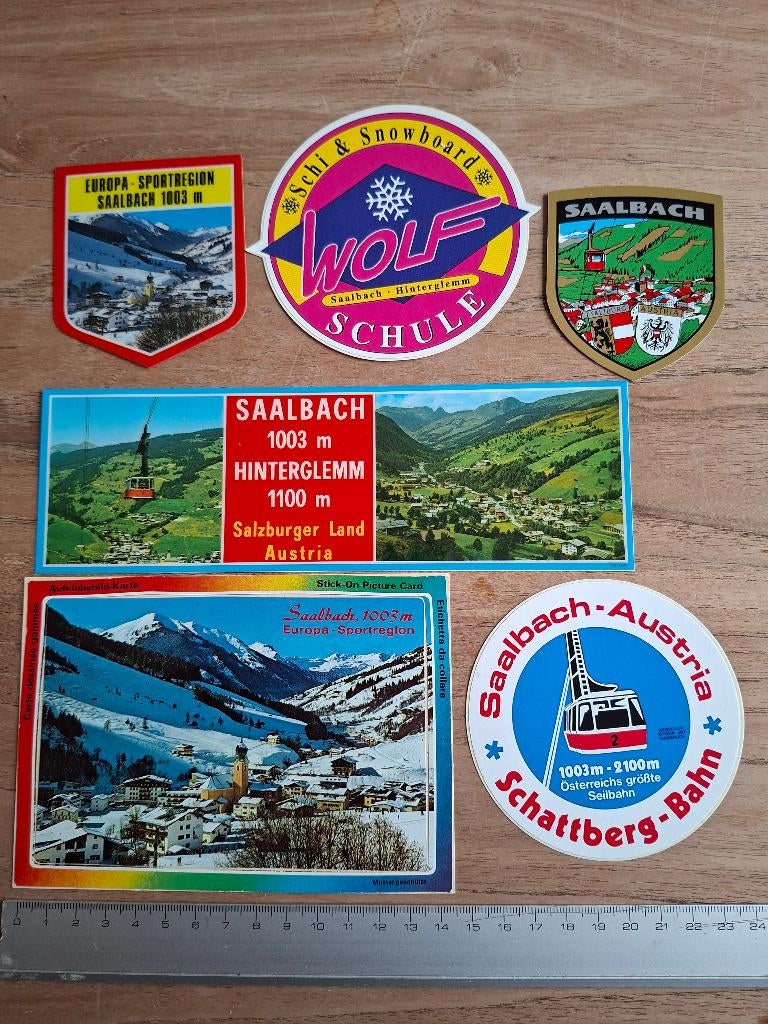 Stickers Saalbach Oostenrijk, Ophalen of Verzenden, Zo goed als nieuw, Overige typen