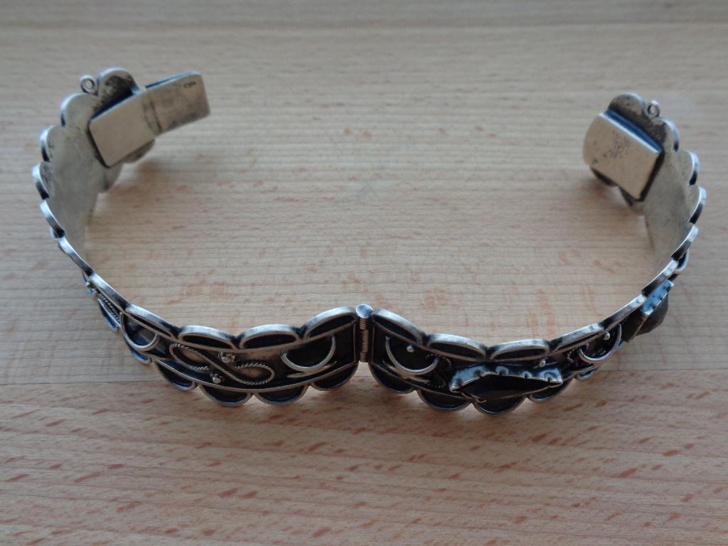 zilveren royale armband met granaat stenen [703], Verzenden, Zo goed als nieuw, Met edelsteen, Zilver