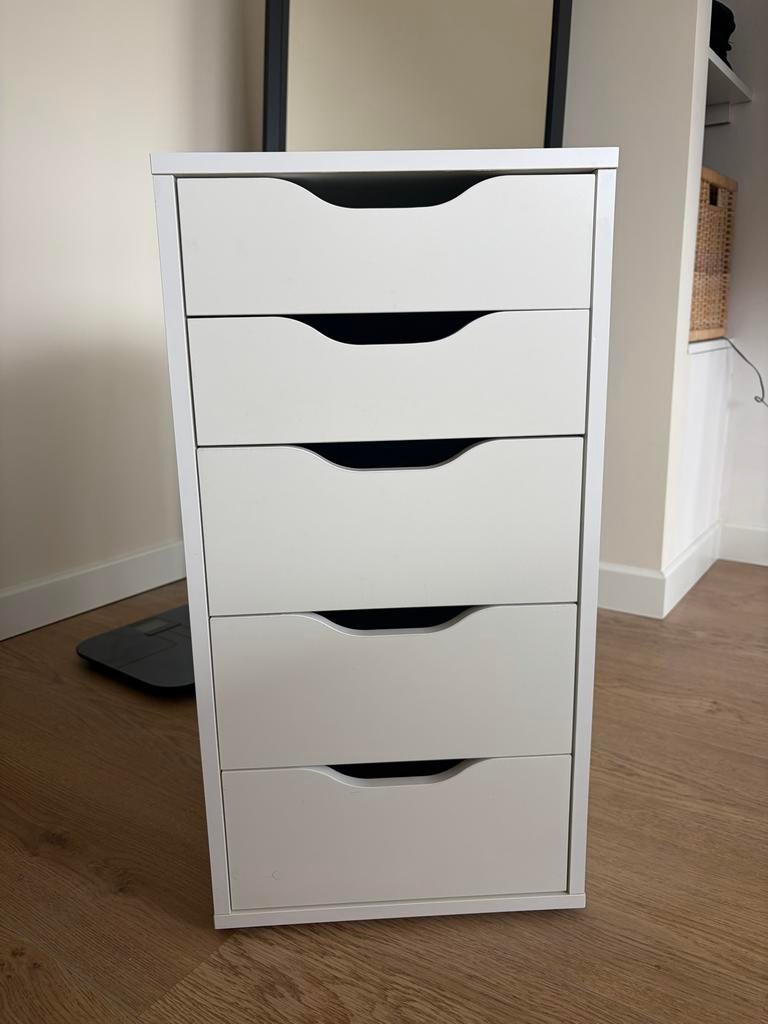 Ikea Alex ladeblok - wit met lichte gebruikssporen, Ophalen, Overige materialen, Minder dan 50 cm, Gebruikt