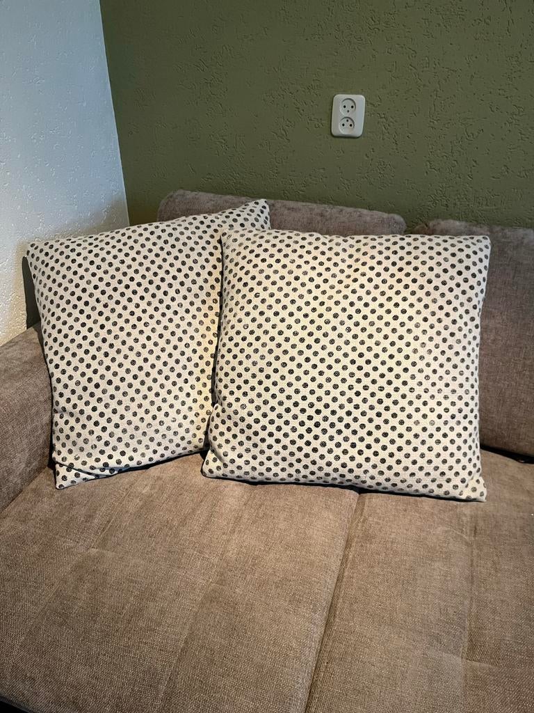 Sissy Boy kussens 50x50 cm (2 stuks), Huis en Inrichting, Woonaccessoires | Kussens, Ophalen, Gebruikt, Wit, Vierkant