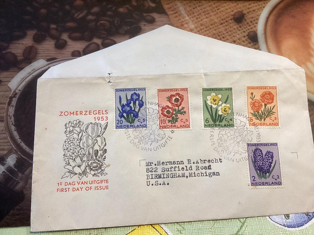 No1301 E13 gelopen USA Heb van Nederland jaargangen fdc, Ophalen, Onbeschreven, Nederland