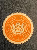 Sluitzegel departement van kolonien, Ophalen of Verzenden, Overige soorten, Nederland, Overige typen