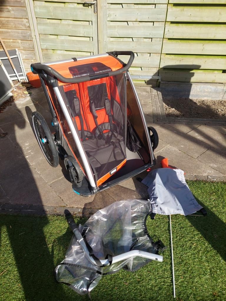 Fietskar thule charriot cross 2, Ophalen, Kinderkar, 40 tot 60 kg, Vering