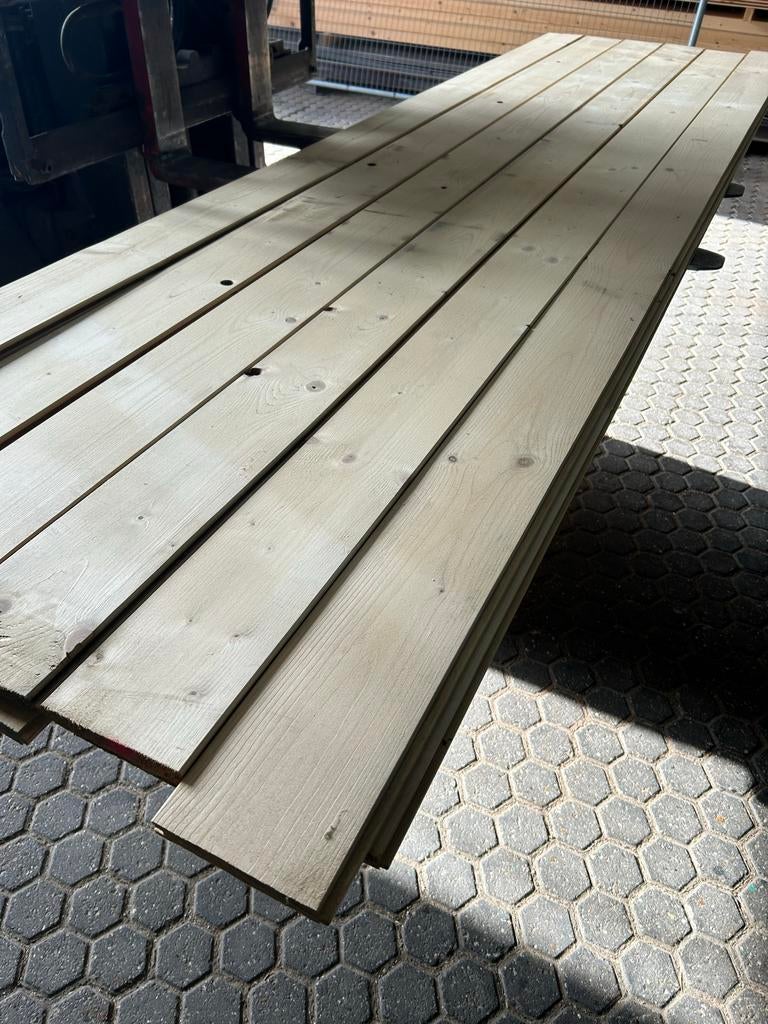 Vuren vellingdelen 13,5 werkend, Ophalen, Nieuw, 250 cm of meer, Planken