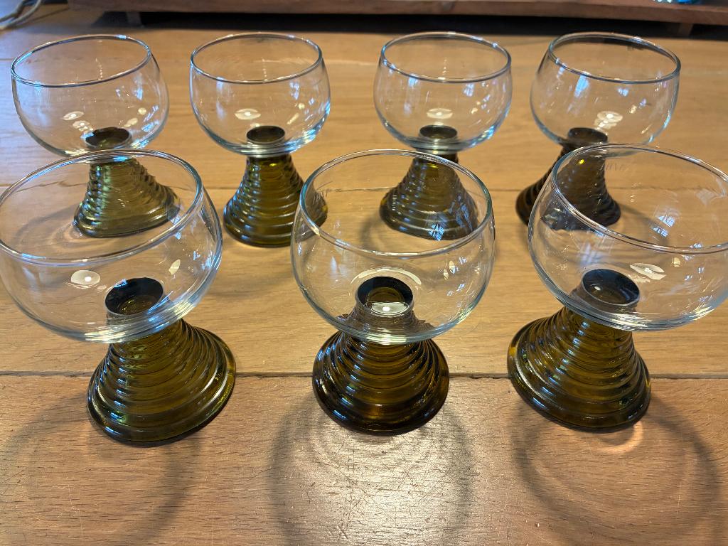 Vintage moezel glaasjes, Ophalen of Verzenden