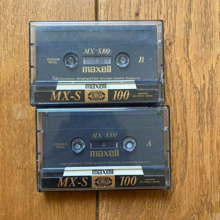 2 Maxell MX-S 100 type IV, 2 t/m 25 bandjes, Overige genres, Ophalen of Verzenden, Zo goed als nieuw