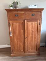 Massief teak houten kast met lades en deuren, Ophalen, Gebruikt, 50 tot 100 cm, Met lade(s)