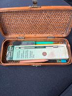 Vintage pennen erberg etui van rotan, Ophalen of Verzenden