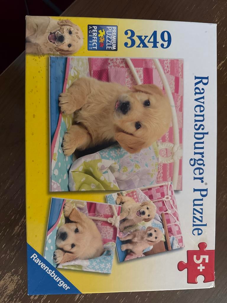Ravensburger Puppy Puzzel 3x49 stukjes, Ophalen, Minder dan 500 stukjes, Gebruikt, Legpuzzel