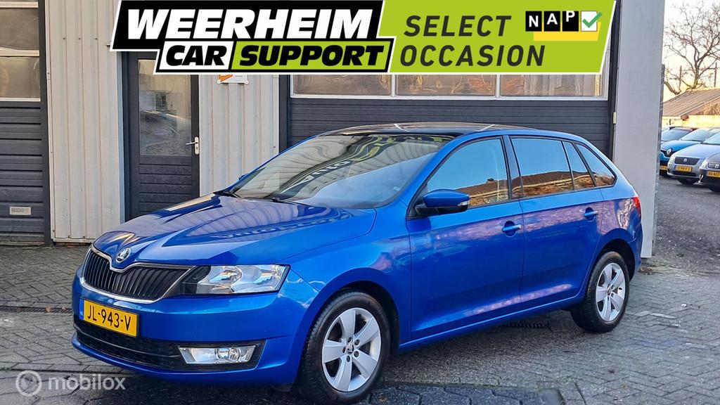 Skoda Rapid 1.2 TSI Greentech JOY Pano|Cruise|NAV, Auto's, Gebruikt, Euro 6, Blauw, 49 €/maand