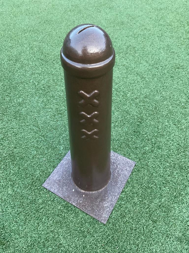 Amsterdammertje spaarpot 60 cm, Ophalen of Verzenden, Gebruikt, Metaal of Blik, Object of Gebouw