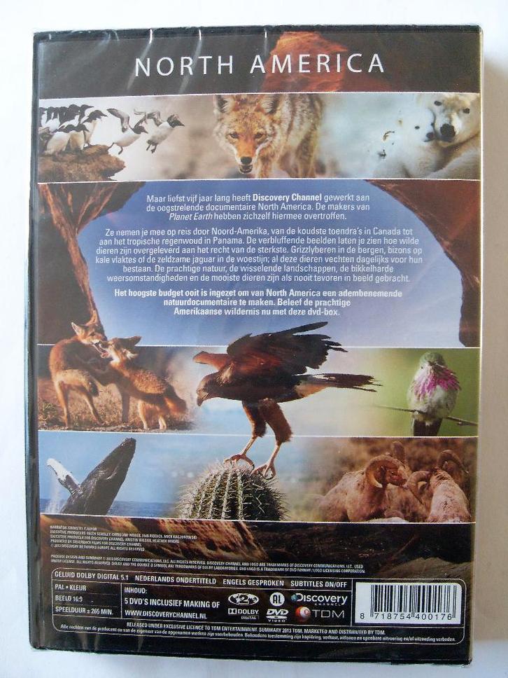 North America dvdbox (originele dvd's)  NIEUW !!!, Cd's en Dvd's, Dvd's | Documentaire en Educatief, Nieuw in verpakking, Natuur
