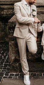 Stijlvol Trouwpak van Barsoi - Perfect voor de Bruidegom, Ophalen of Verzenden, Zo goed als nieuw, Maat 48/50 (M), Beige