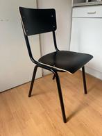 Zuiver schoolstoel - Zwart met metalen frame, Gebruikt, Zwart, Ophalen of Verzenden, Eén