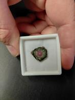 Kleine watermeloen toermalijn schijfje 7, Ophalen of Verzenden, Nieuw