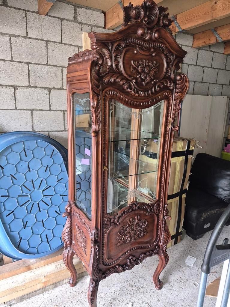 Antieke vitrinekast - Zeer mooie staat, Huis en Inrichting, Kasten | Vitrinekasten, Zo goed als nieuw, 150 tot 200 cm, 50 tot 100 cm