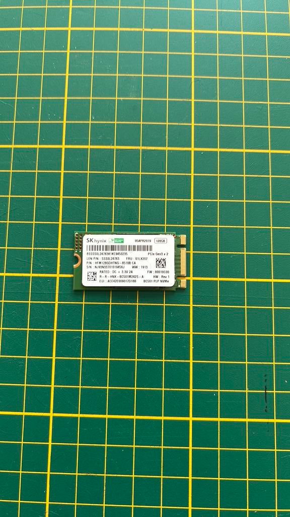 128 gb m.2 ssd, Computers en Software, Harde schijven, Ophalen of Verzenden, Zo goed als nieuw, Laptop