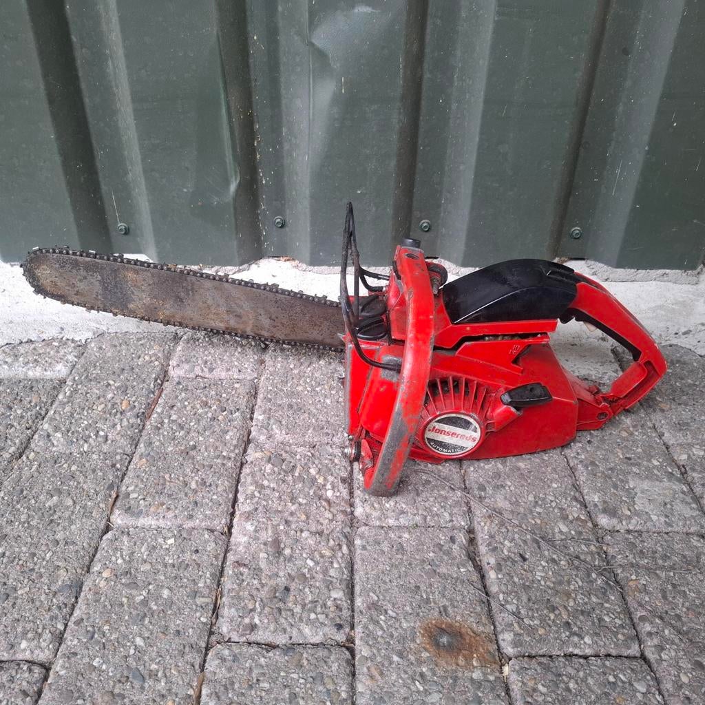 Oude Jonsered kettingzaag - Loopt niet, Ophalen of Verzenden, Gebruikt, Jonsered