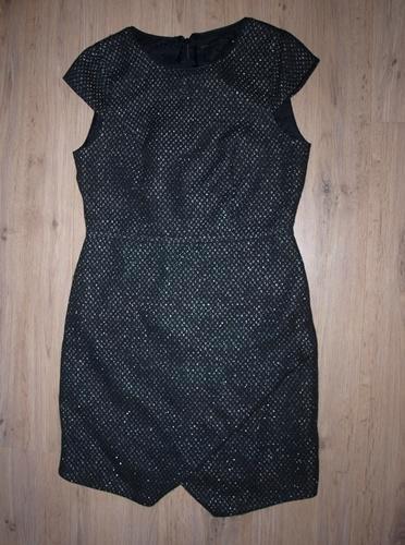 Steps Zwart met Zilveren Jurk (38), Kleding | Dames, Jurken, Zo goed als nieuw, Maat 38/40 (M), Zwart, Knielengte, Ophalen of Verzenden