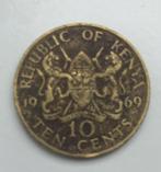 Kenia 10 Cents 1969 - Jomo Kenyatta, Postzegels en Munten, Munten | Amerika, Ophalen of Verzenden, Midden-Amerika, Losse munt
