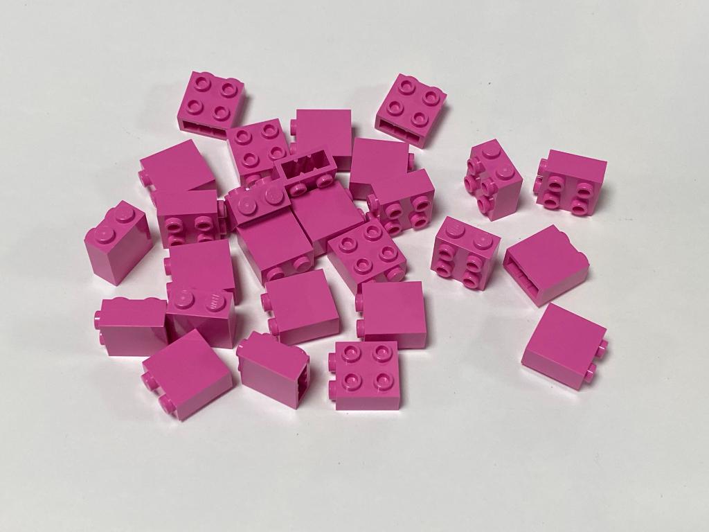 Partij 50x 1x2x1 Lego stenen met zij nopjes, diverse kleuren, Overige thema's, Lego, Nieuw, Ophalen of Verzenden