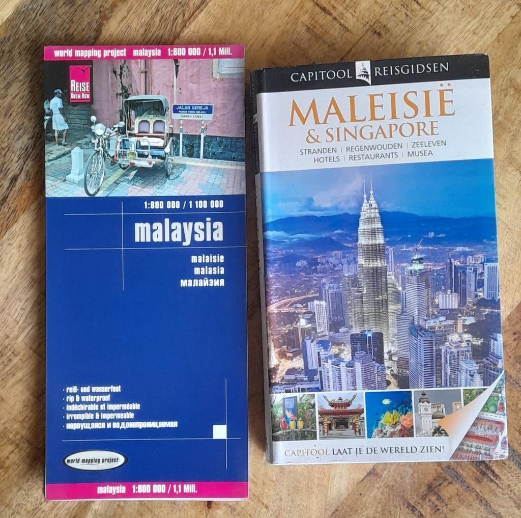 Reisgids Maleisië & Singapore en kaart Maleisië, Gelezen, Capitool, Europa, Ophalen of Verzenden