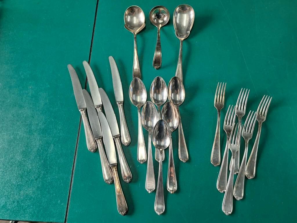 Wellner verzilverd bestek jaren 50, Antiek en Kunst, Antiek | Bestek, Ophalen