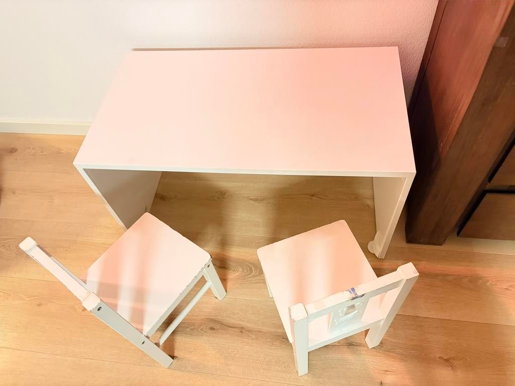 Tafel / bankje + stoelen, Ophalen, Zo goed als nieuw, Tafel(s) en Stoel(en)