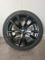 22' BMW X7 G07 Styling 755M Matzwart met winterbanden 8mm, Ophalen, 275 mm, Banden en Velgen, Overige maten