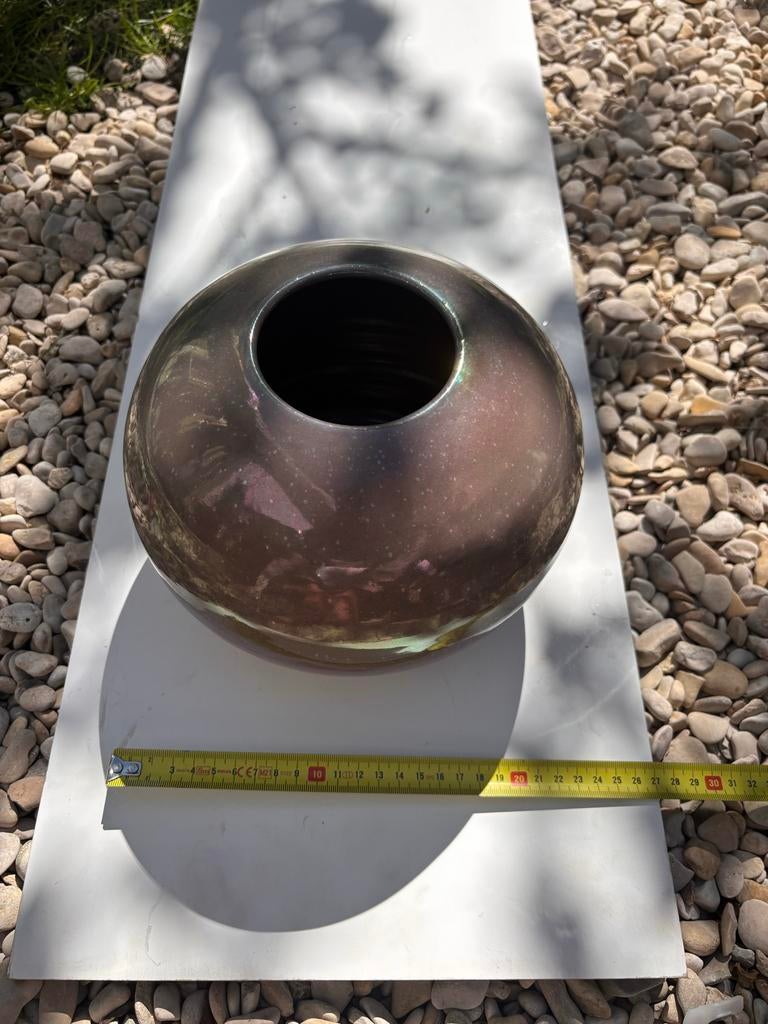 Mobach pot met prachtige glazuur, gesigneerd, Antiek en Kunst, Antiek | Vazen, Ophalen of Verzenden