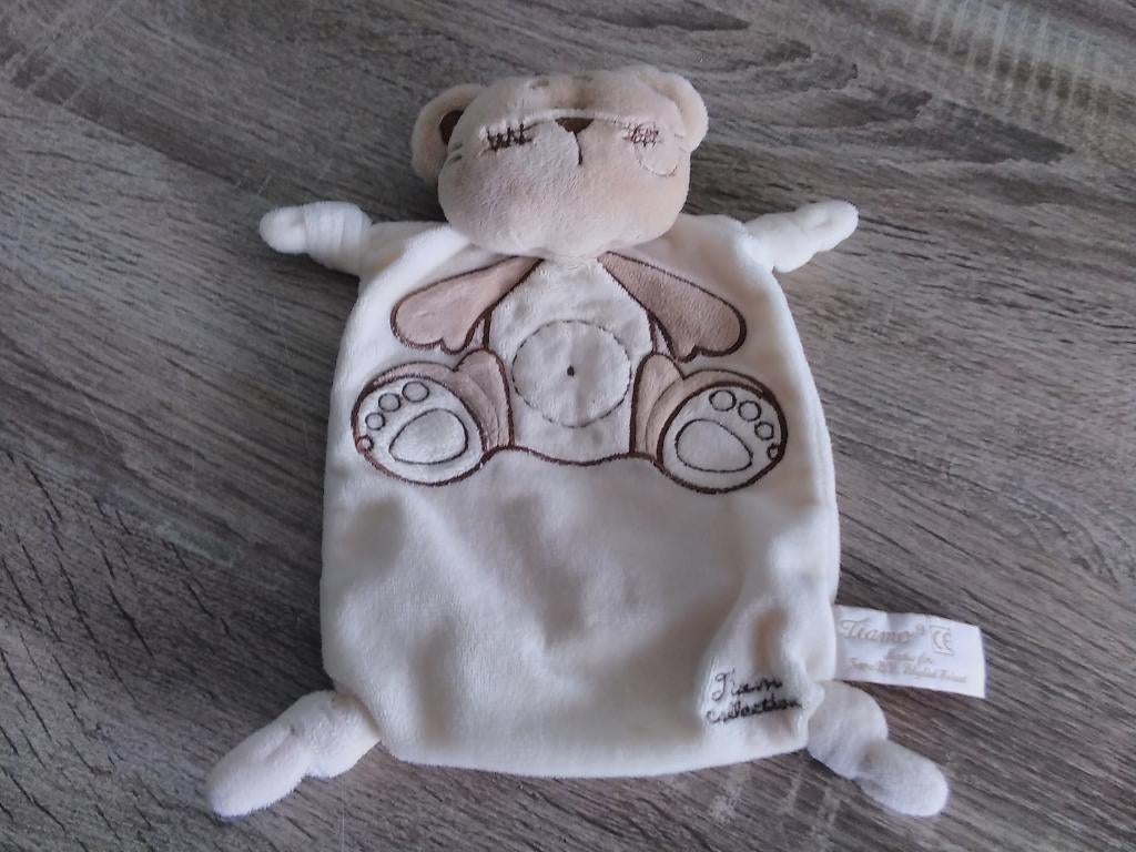 Tiamo knuffeldoekje beer, Ophalen of Verzenden, Zo goed als nieuw, Beer