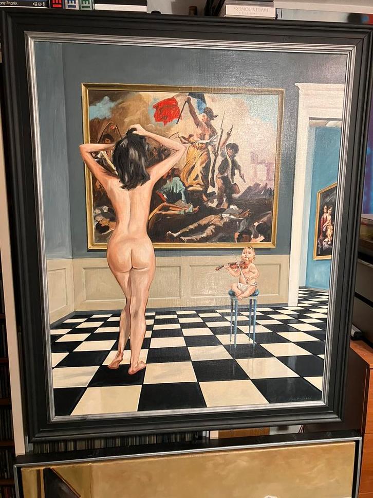 Orgineel schilderij Toon Kuijpers, Antiek en Kunst, Kunst | Schilderijen | Klassiek, Ophalen of Verzenden